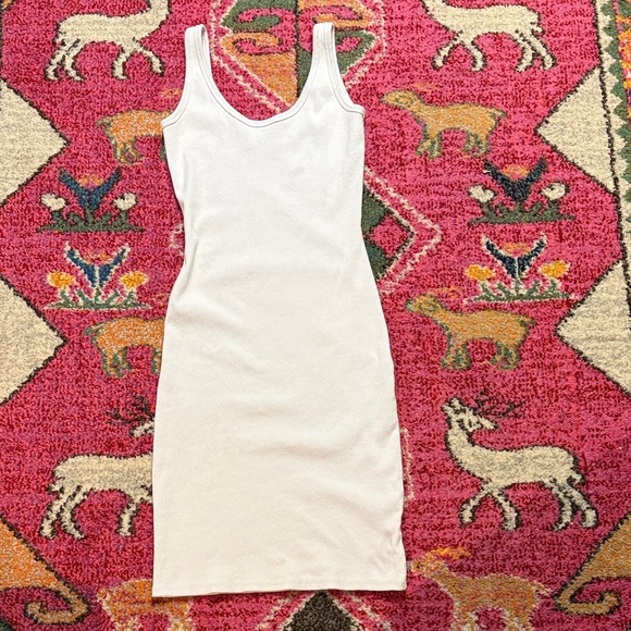 perfectwhitetee White Scoop Neck Midi Tank Dress - Picture 2 of 10